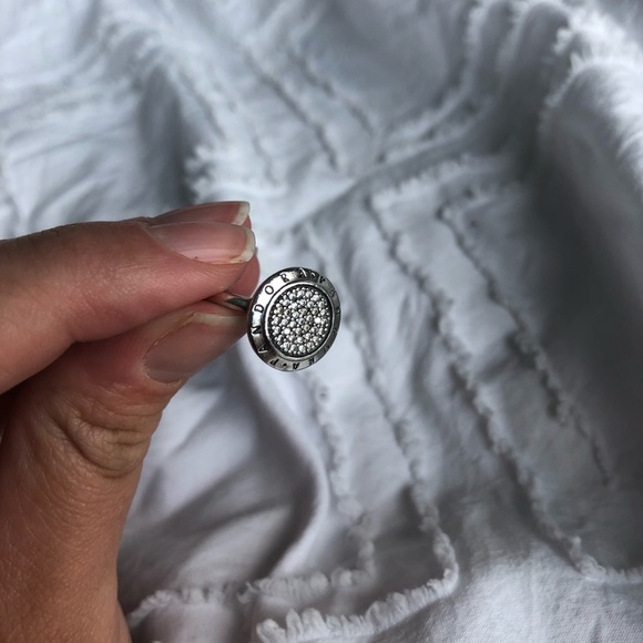Authentic Pandora Signature Pavé Logo Ring - Picture 11 of 11